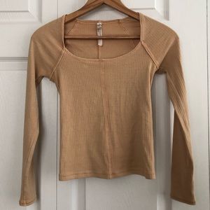 Free People Tan Shirt